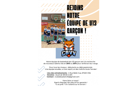 Recrutement U13M